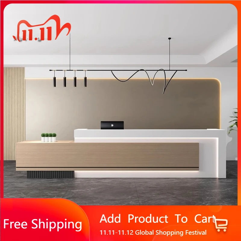 

Business Checkout Reception Desk Salon Store Store Industrial Minimal Commericial Reception Desk Drawers Modern Bureau Furniture