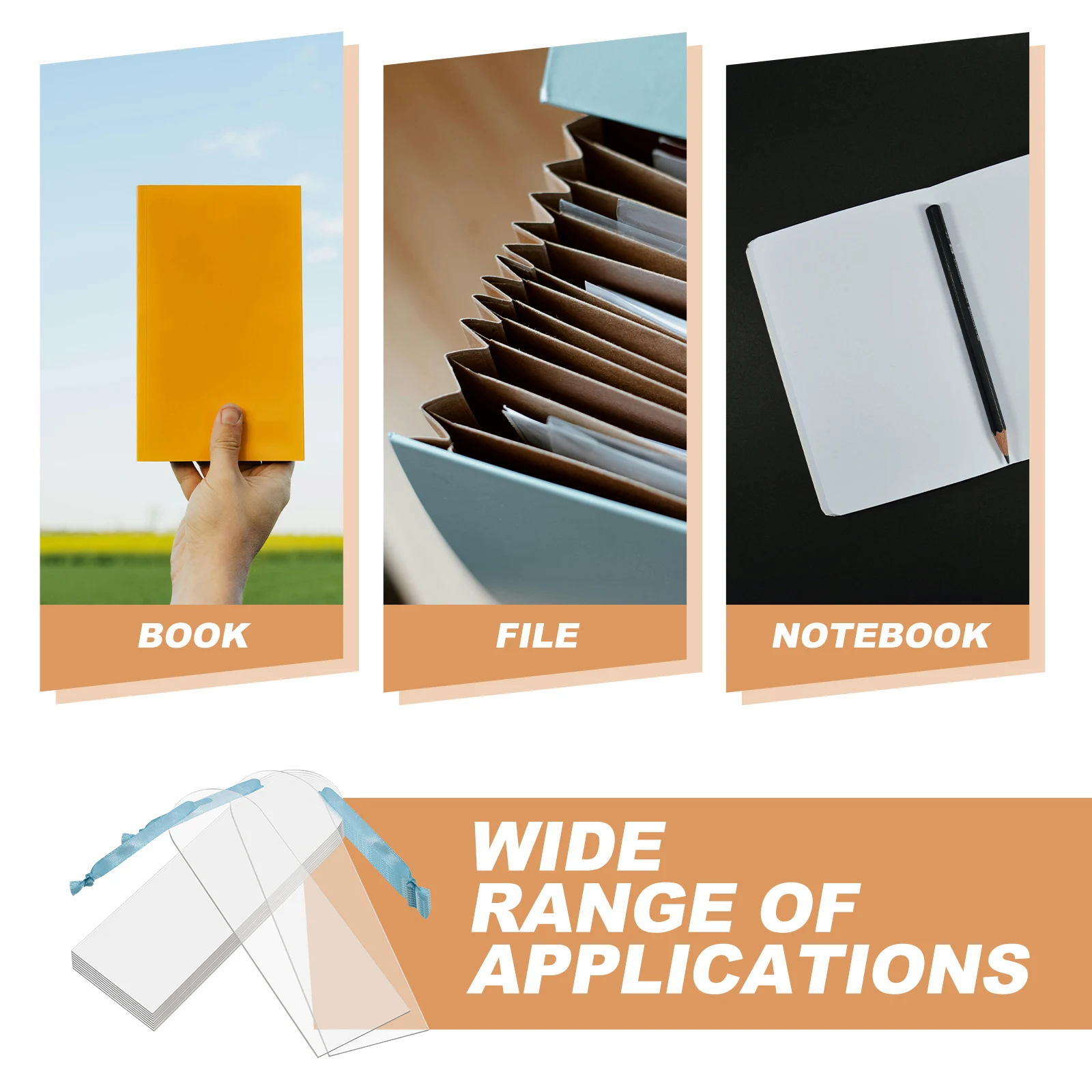 10 Pcs Acrylic Bookmarks Blank Reading DIY Marker Lightweight Gifts Writers Readers Page Marker Book Label Student