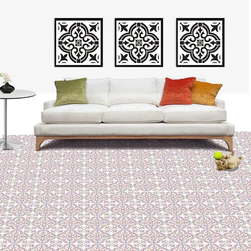12 шт. DIY живопись 30X30 см винтажный цветочный узор трафареты шаблон для плитки, стены, пола, мебели, декоративная живопись