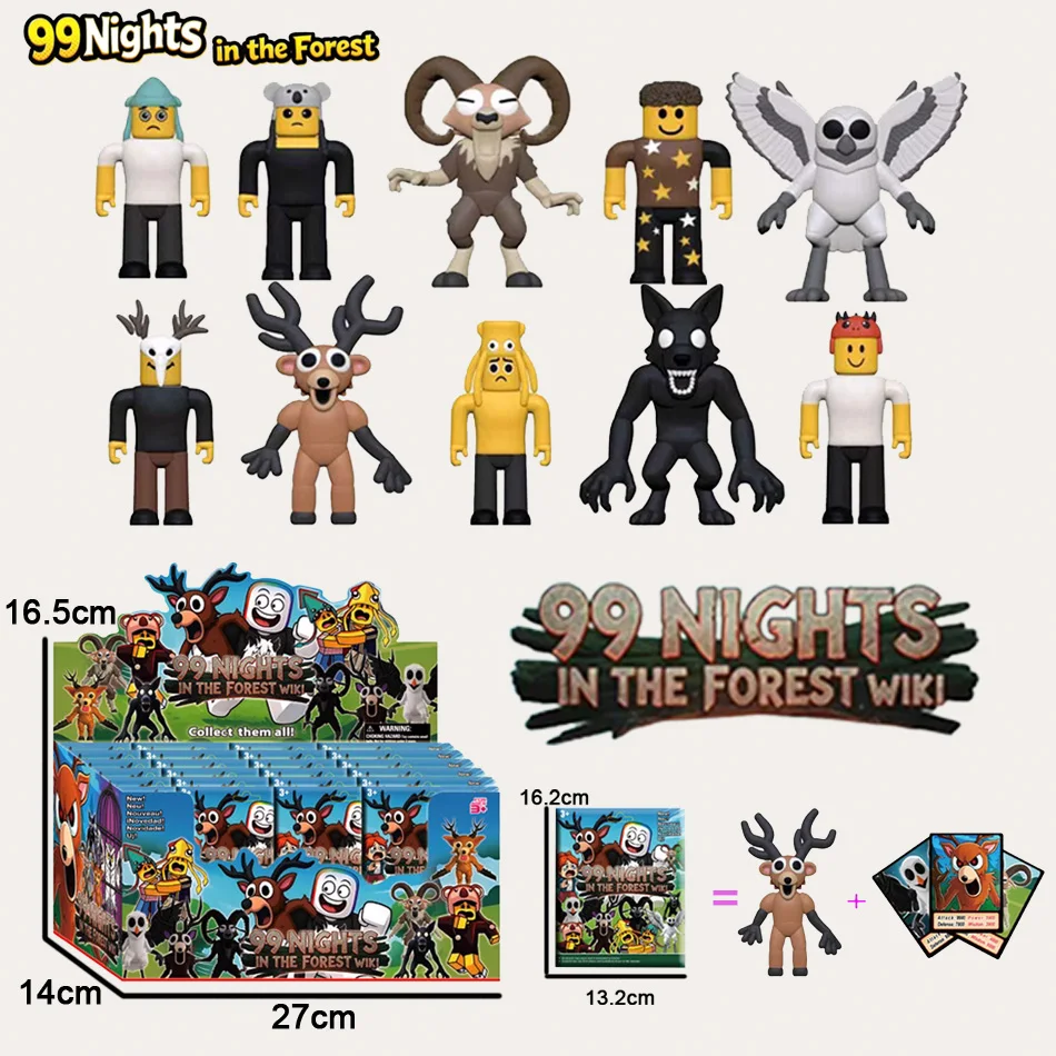Hot 99 Nachten In Het Bos Blind Box Herten Figuur Speelgoed spel perifere beeldjes en ornamenten Speelgoed voor Kinderen Halloween Gift