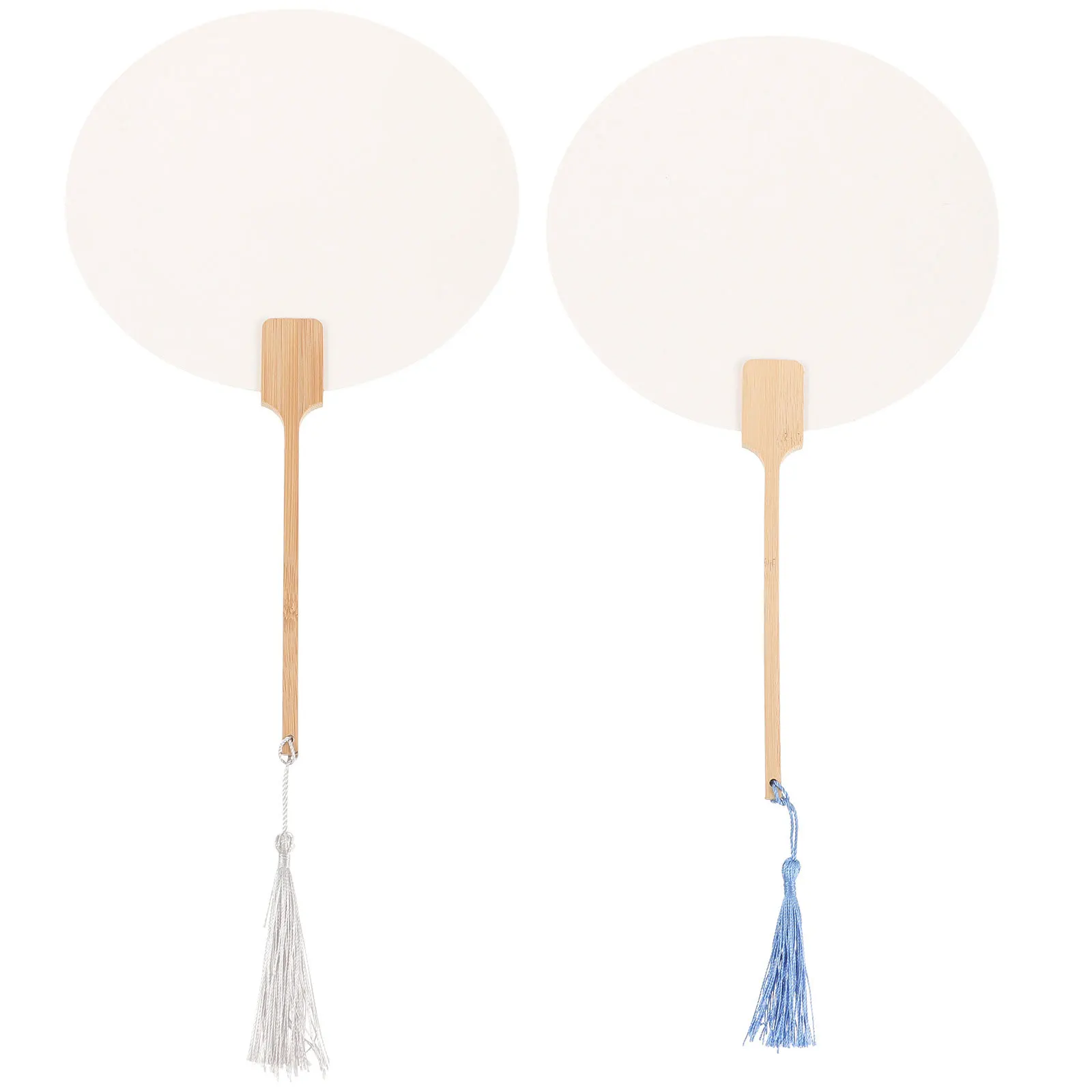 قطعتان من مروحة الرسم الفارغة DIY ملحقات الرسم للأطفال حرفة الكتابة على الجدران الإبداعية مع تصميم النمط الصيني الكلاسيكي