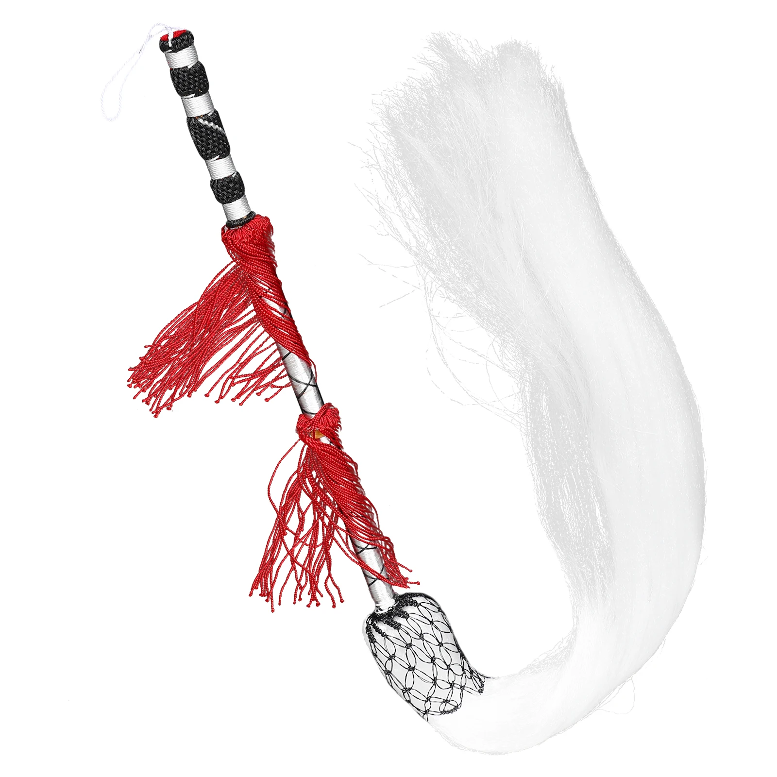 

Buddha Dust Floating Horsetail Whisk Craft Decorative Handheld Nylon Silk Lightweight Portable Taoism Ornament Home Novelty