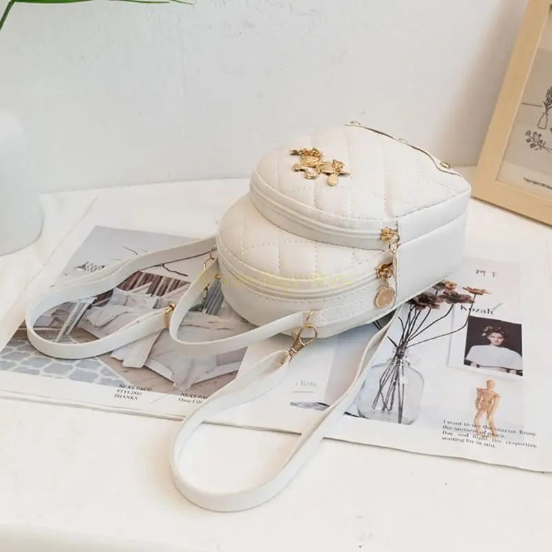 X90D Trendy PU -Rucksack Rucksack Travel Umhängetasche Casual Telefon Daypack