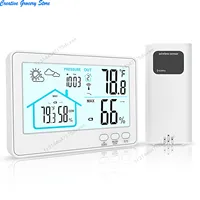 Weather Station Outdoor Forecast Thermohygrometer Indoor Outdoor Color Screen Temperature Humidity Monitor Thermometer Sensor