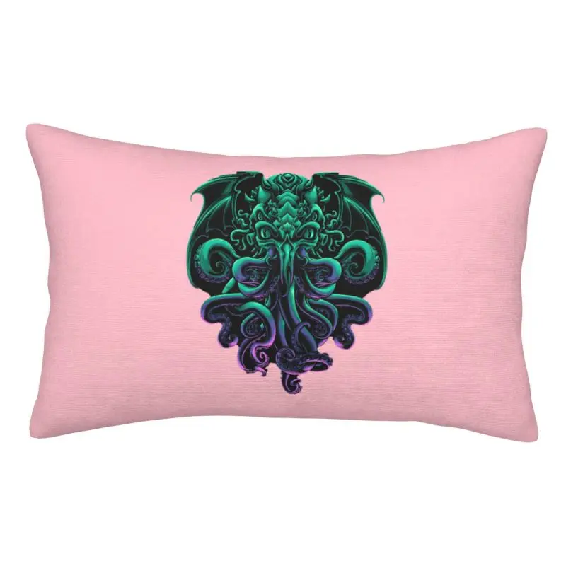 Custom Cool H.P. Lovecraft Cthulhus Throw Pillow Covers The Old God of R'lyeh Rectangle Pillowcase