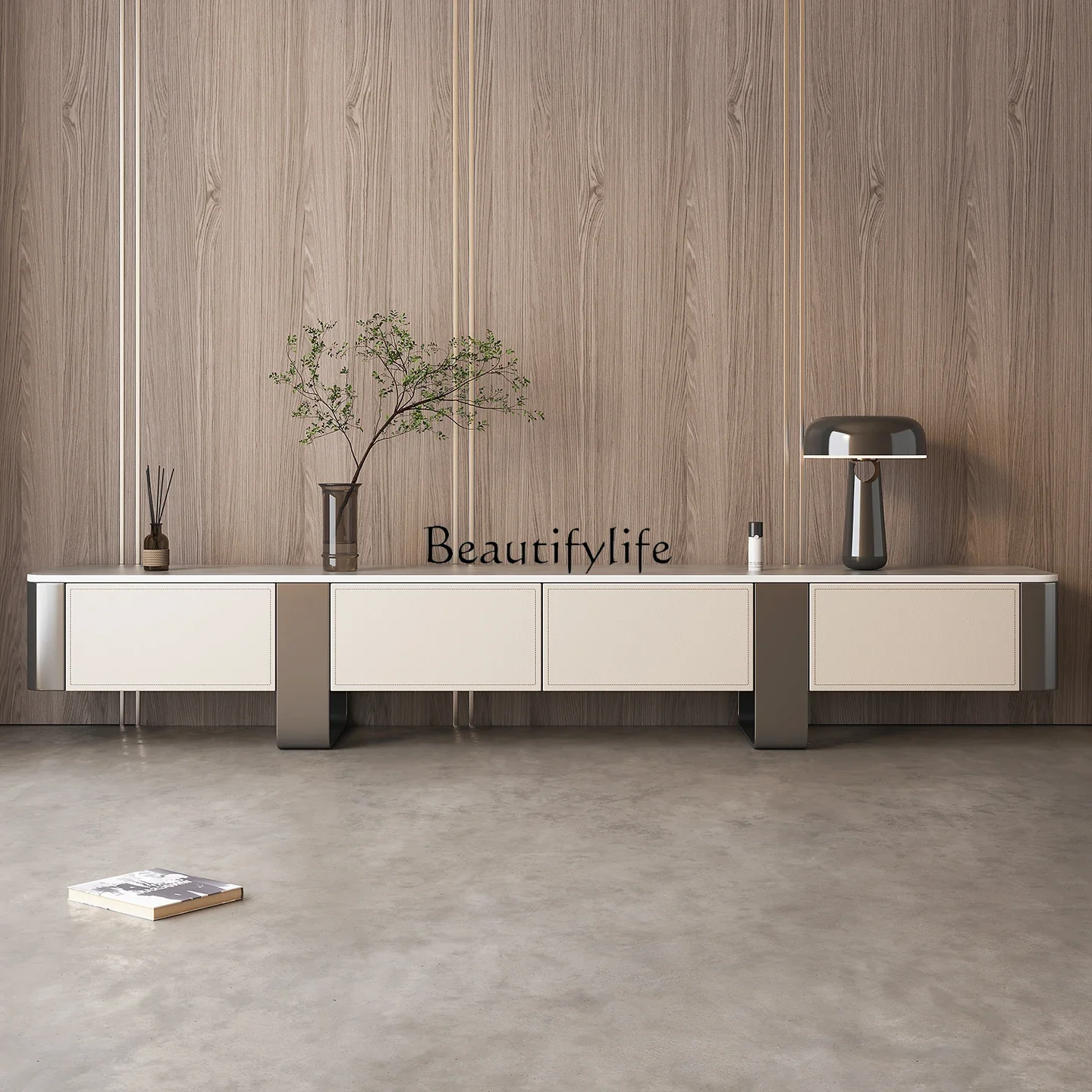 

LXLight luxury rock slab TV cabinet Modern simple living room TV cabinetSSS