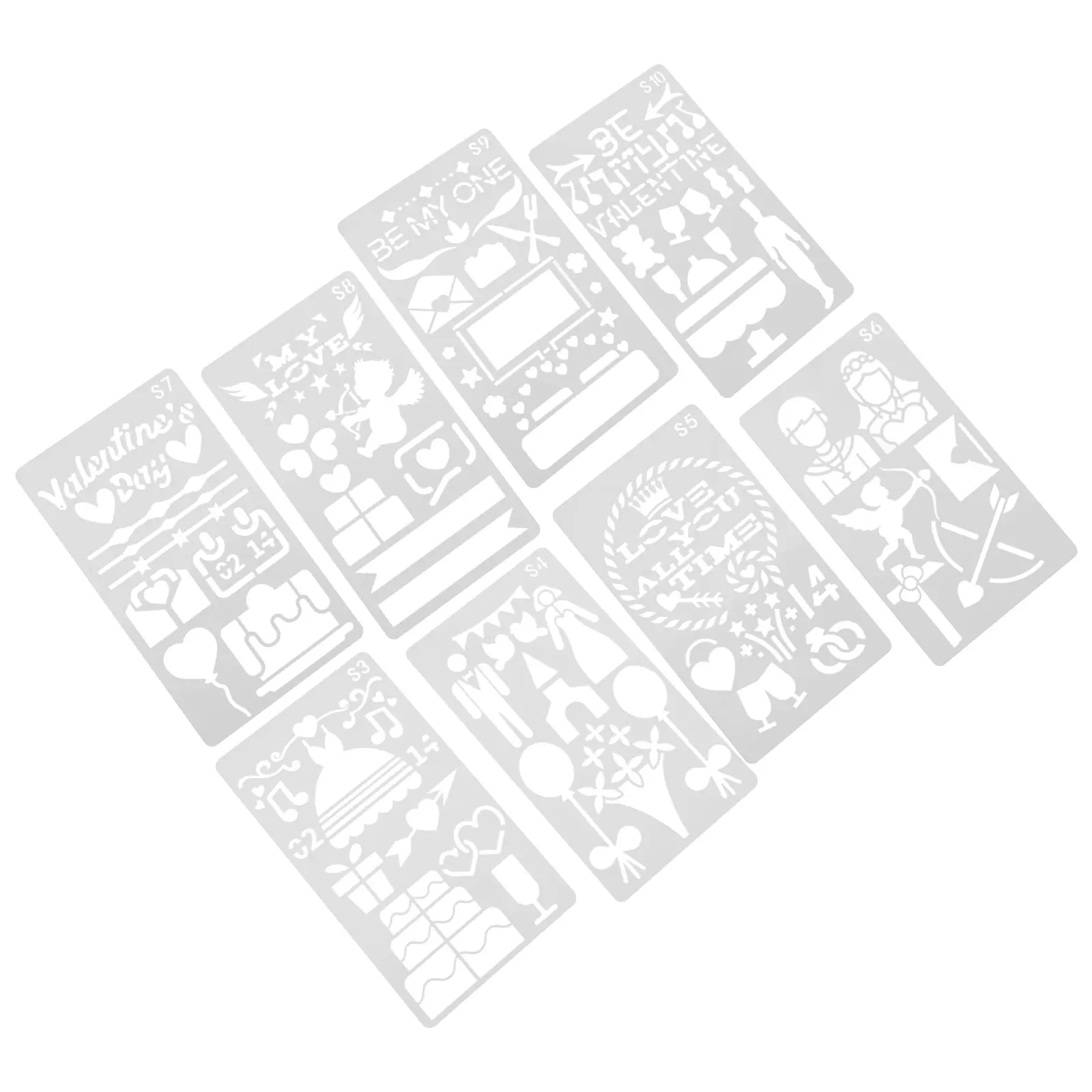 

12 Pcs Painting Templates Valentine'S Day Painting Templates Heart Stencils Reusable DIY Crafts Projects Decor Love Theme