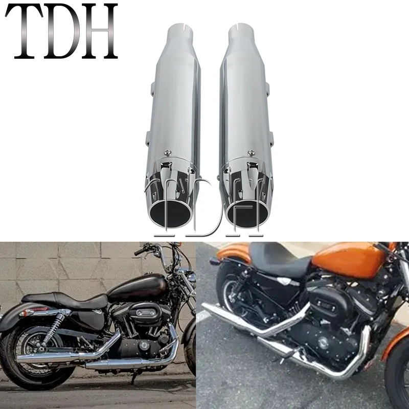 

Motorcycle Slip On Mufflers Exhaust Pipes For Harley Sportster XL 883 1200 Custom Iron SuperLow 2014-2016 Exhaust Tube Muffler