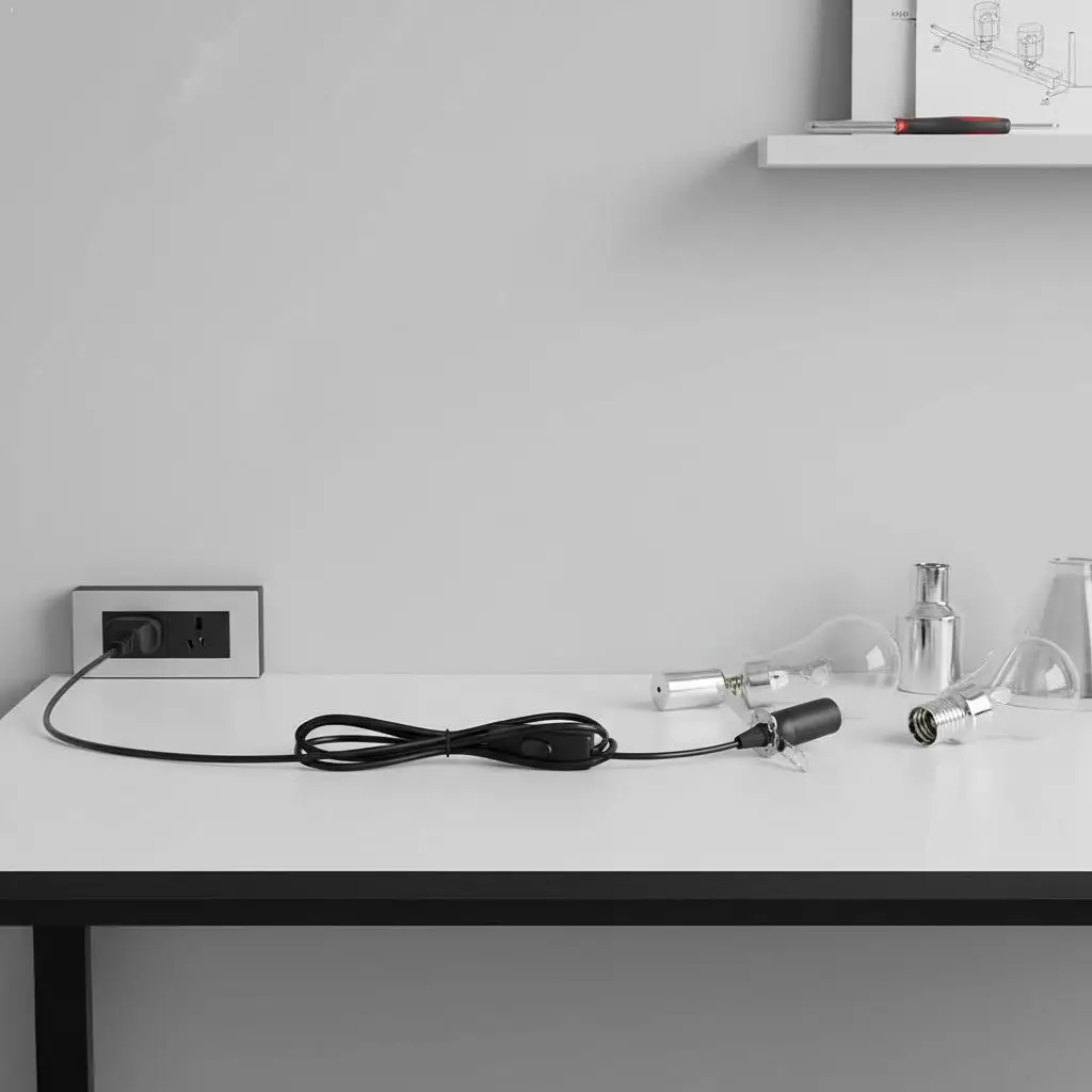 

EU Plug E14 Power Cord With On/Off Switch E14 Lamp Base Socket Spring Clip For Salt Lamp Internal Car Extension Cable