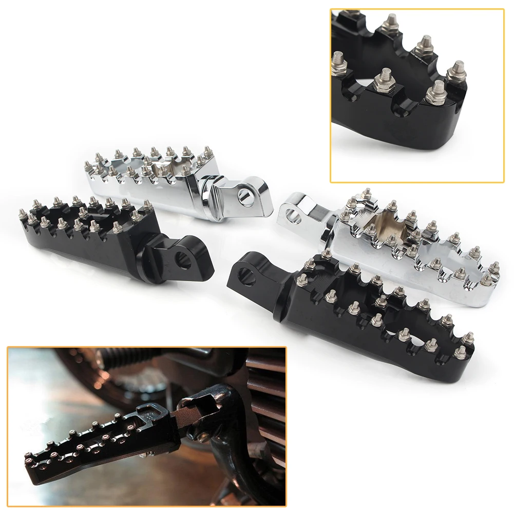 2Pcs Motorcycle Footrest Rear Foot Pegs For Harley Davidson XG500 XG750 Sportster XL883 XL1200R Dyna MH CNC Aluminum