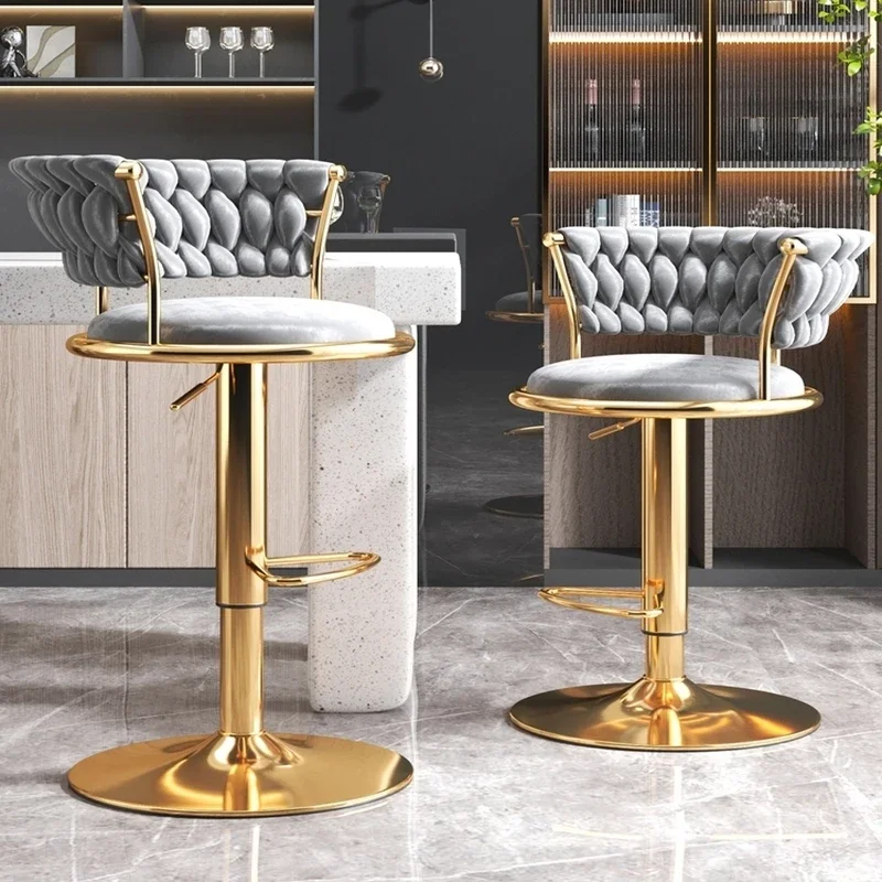 

Minimalistic Lounge Bar Stool, Stylish High-Quality Swivel Nordic Chair, Comfortable Adjustable Furniture Sleek Bar Seat