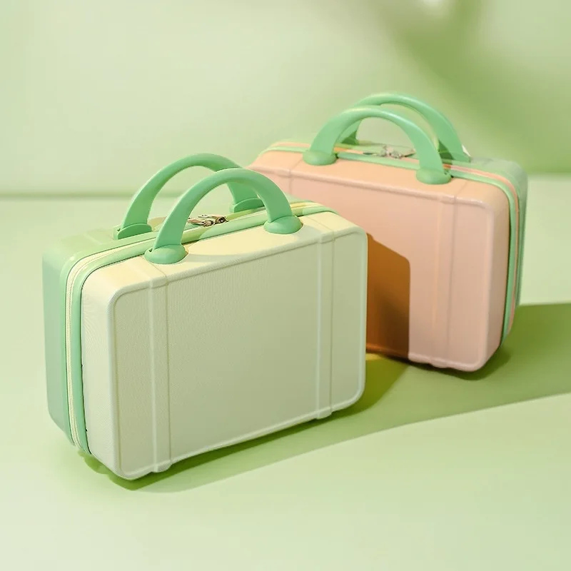 

Small Suitcase Mini Cosmetic Case 14 Inch Small Case Gift Storage Bag Password Box