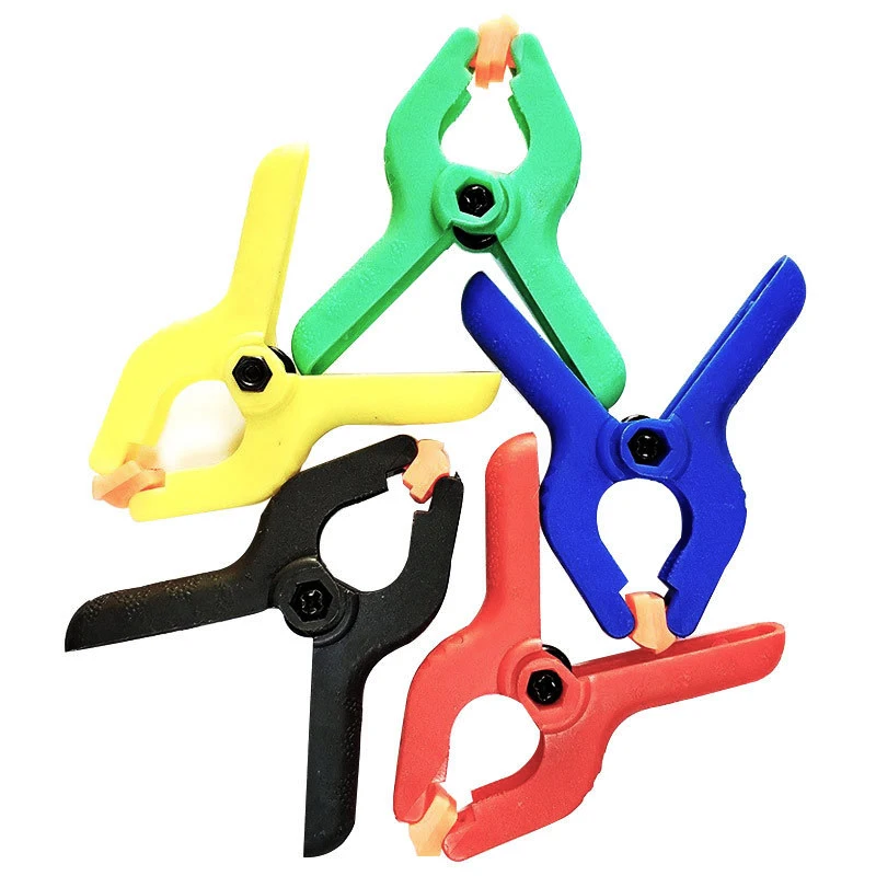 5Pcs Woodwork Clamp 2inch Spring Clamps Carpentry Accessories Plastic Nylon Clamp Quick Release Speed Squeeze Tools for Woodwork