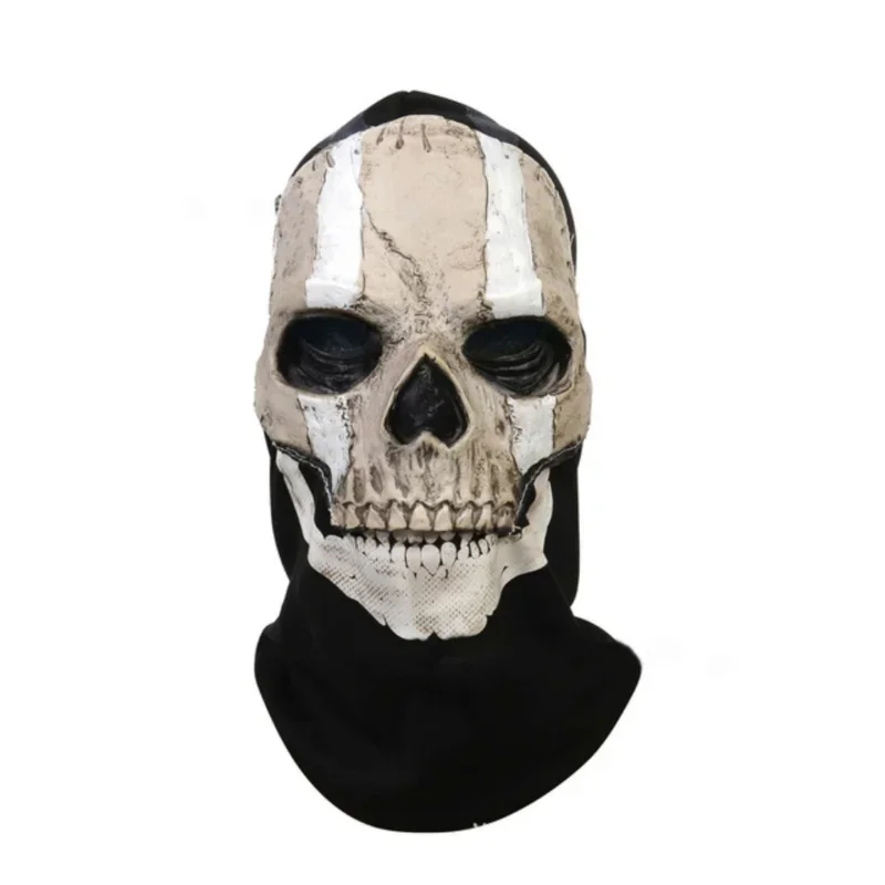 2025 New Game Call of Duty MW2 Unisex Horror Ghost Skull Cosplay Mask Ghost Latex Headgear Helmet Perform Halloween Party  q2w3r
