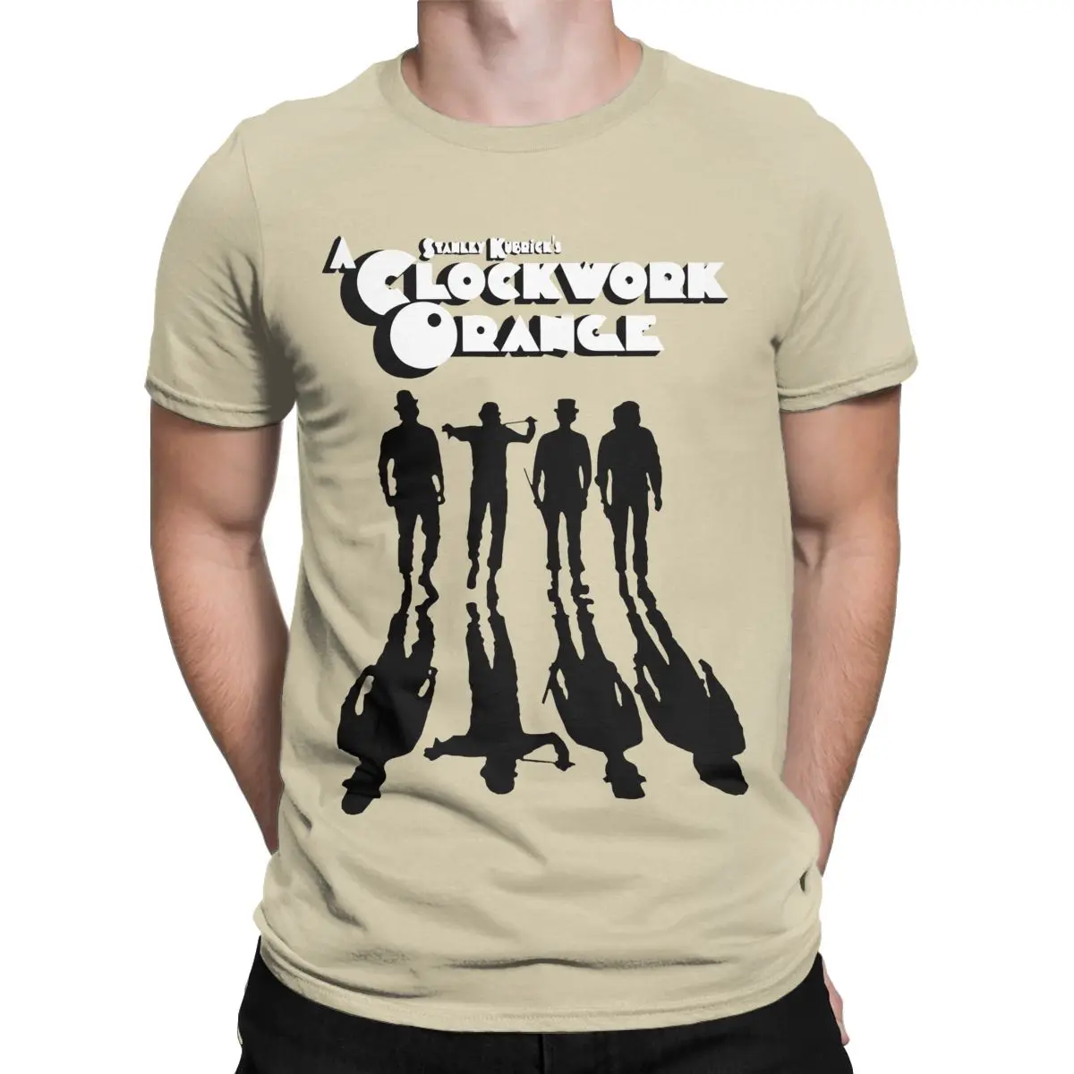 A Clockwork Orange Shadows T-Shirt for Men 100% Cotton T Shirt Walk Mechanics Stanley Kubrick Darkness Tees Plus Size Clothes