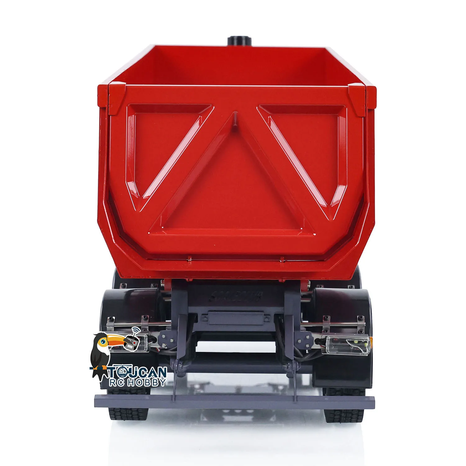 3 Axles Metal Hydraulic RC Dump Trailer for Toys 1/14 Remote Control Tractor Truck RC Dumper Vehicle Cars Model Toys