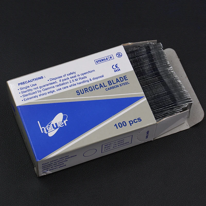 使い捨て手術用刃番号 11、いいえ。 15 ラウンド工業用チゼルトリミングフィルムカッターステンレス鋼シャンク炭素鋼