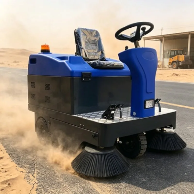 Small Electric Street Sweeper Ride on for Park Path and Property Management