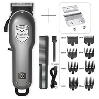 Original Professional Hair Clipper Beard Trimmer Classic men's Silver Electric Trimmer Cordless USB Charging LED Digital Display