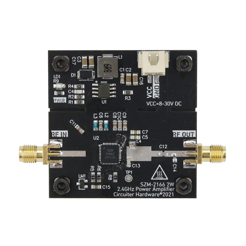 SZM2166 2.4GHz 2W 33dBm 8-23V DC Wide Voltage Input RF Power Amplifier for Signal Amplification