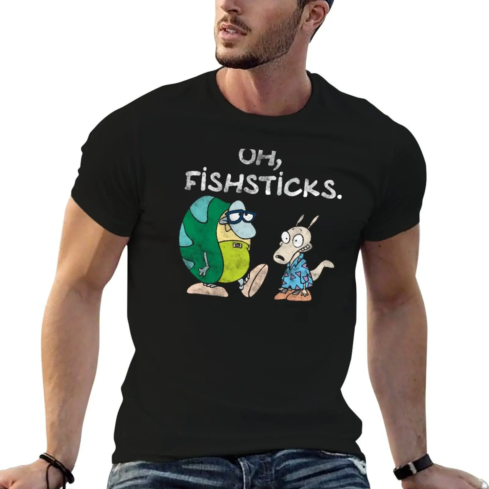 

soft cotton shirt for and Rocko's man cotton shirts t Modern T-Shirt t Fishsticks Life Rocko Filburt man