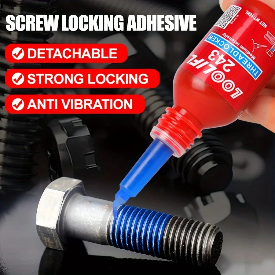 Adhesive 243 Anaerobic Screw Glue Strong Anti-slip Fastening Thread Locker High And Low Strength High-Temperature-Resistant New