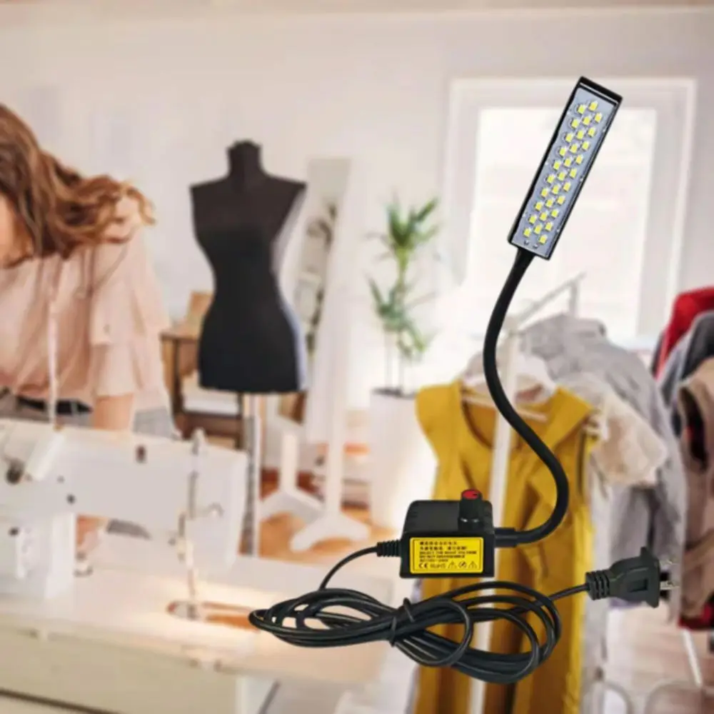 

30 LEDs Sewing Machine Light Dimmable Universal Hose LED Sewing Light No Flicker Eye-protecting Gooseneck Work Lamp Lathe