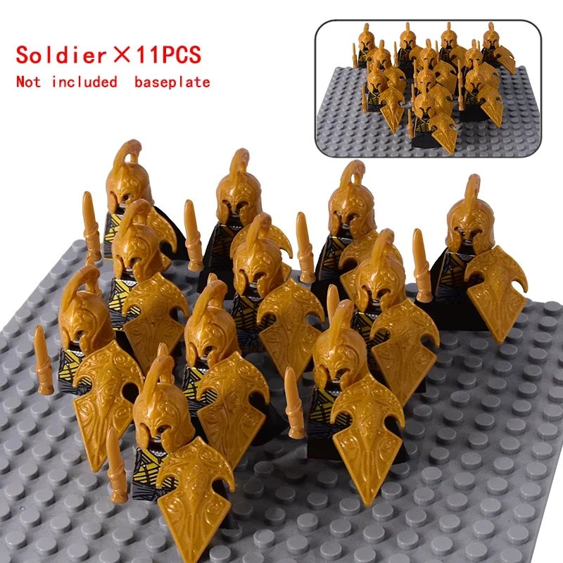 MOC Medieval Dwarf Warrior Elves Knights LOTR Figures Building Blocks Accessories Armor Shield LOTR DIY Toys for Children Gift image 3