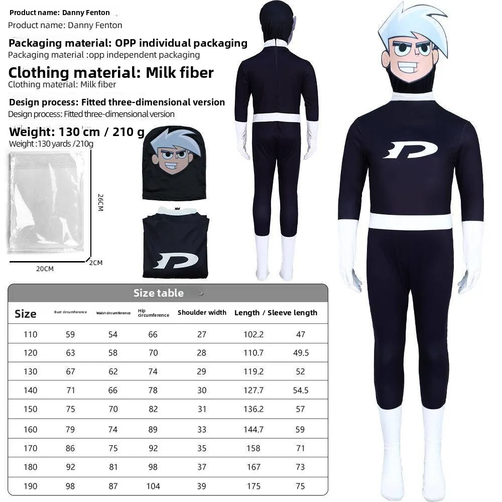 

Phan Danny Cosplay Costume Children's Animation loween Role-plang Clothes Unbranded Stage Costume National Wear