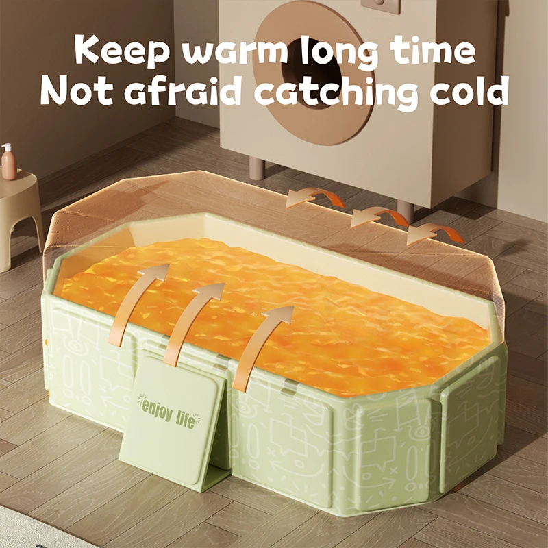 Children and Babies Can Use Foldable Bathtubs for Home Use. Thickened Baby Bath Tub, Enlarged and Extended Shower Tub