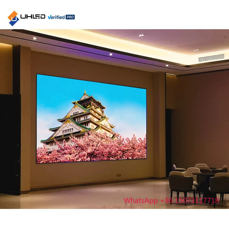 Pantalla interior LED de P1.25mm Pantalla de pantalla de panel LED HD de gabinete de pared de vídeo LED de alto brillo