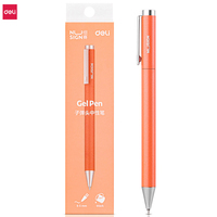 Deli Nusign Metal Siging Gel Pen 0.5mm Fine Point Black ink Smooth Durable Writing Blue Red Refills for Business Office