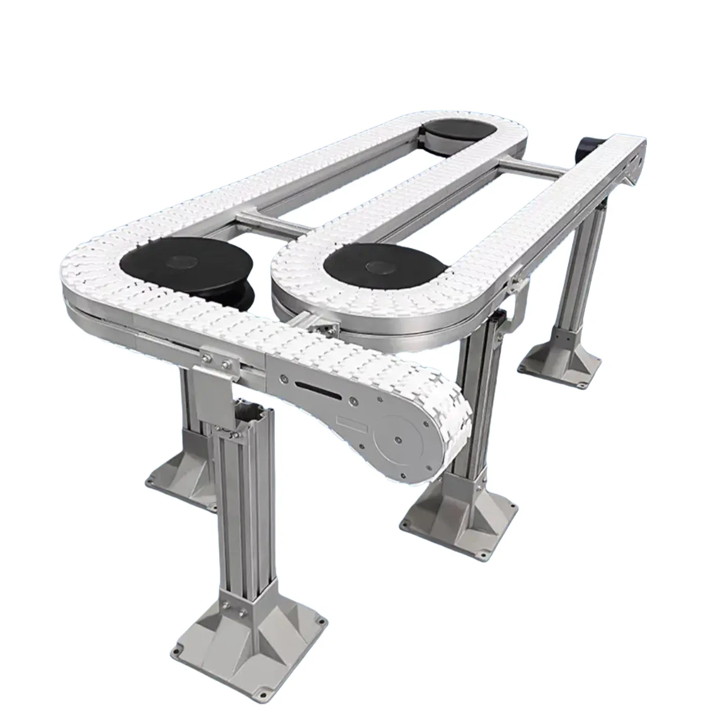 Flexible chain plate line conveyor conveyor belt bottle clip S-shaped turning small annular flat top toothed chain customization