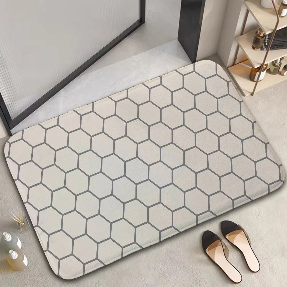 Honeycomb Carpet for Kitchen Mats Kitchen Floor Mat Bathroom Rug Rugs House Entrance Mat Foot Door Bath Prayer Non-slip Home