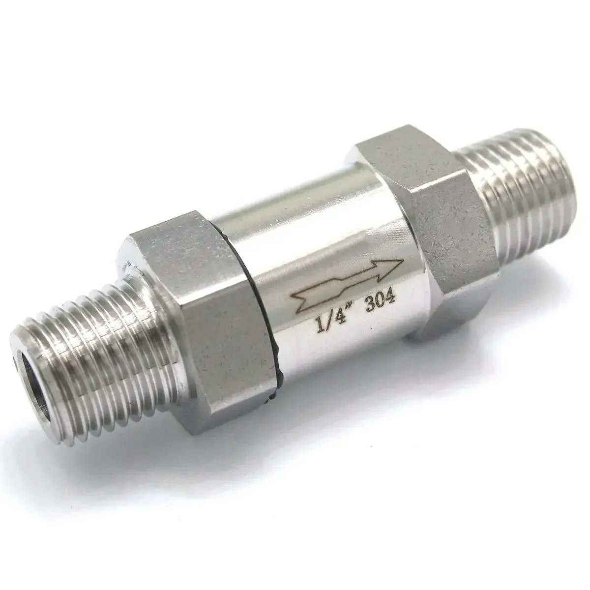 

1/4" BSPT Male Check One Way Valve 304 Stainless Steel Water Gas Oil Non-return