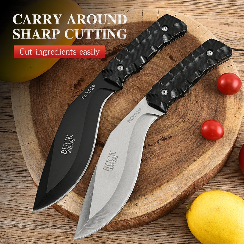 Stainless steel fruit knife outdoor pocket knife outdoor portable self-defense knife meat knife