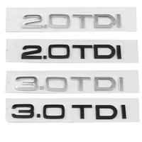 3D ABS 2.0 3.0 TDI Rear Trunk Letters Logo Car Badge Emblem Sticker For Audi Q2 Q3 Q5 Q7 A1 A3 A4 A5 A6 A7 A8 Accessories