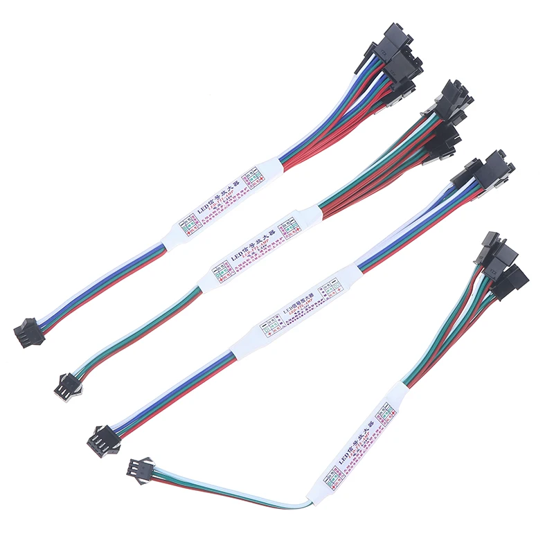 1 To 4/8 DC5-24V TTL Signal LED Amplifier Repeater For WS2811 WS2812B SK6812 3/4Pin Addressable RGBIC LED Strip String Module