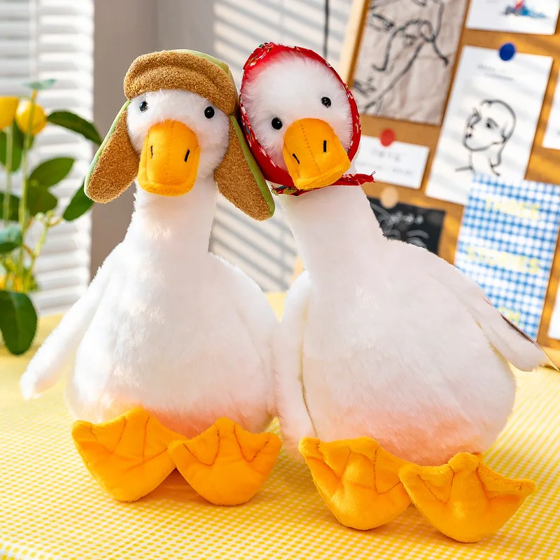 30cm Fluffy Duck Plush Toys Sleep Pillow Cute Animal Stuffed Swan Goose Dolls Floor Mat Kids Girls Birthday Gift Christmas Gift