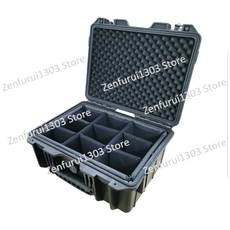 Shockproof  plastic wheeled carrying case with internal padding   electrical  hard case  tool box with wheels  garage storage