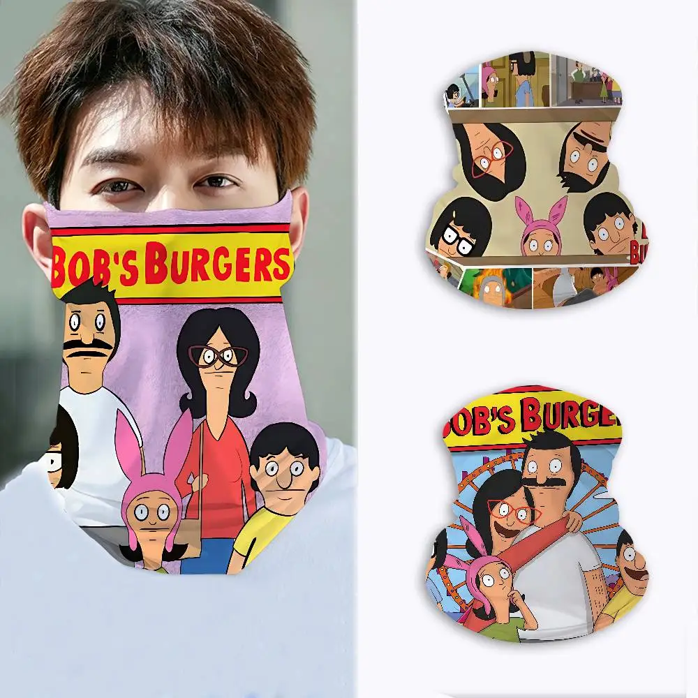 B-Bobs B-Burgers Anime Scarf Breathable Face Mask Neck Gaiter for Outdoor Sports Ski Riding