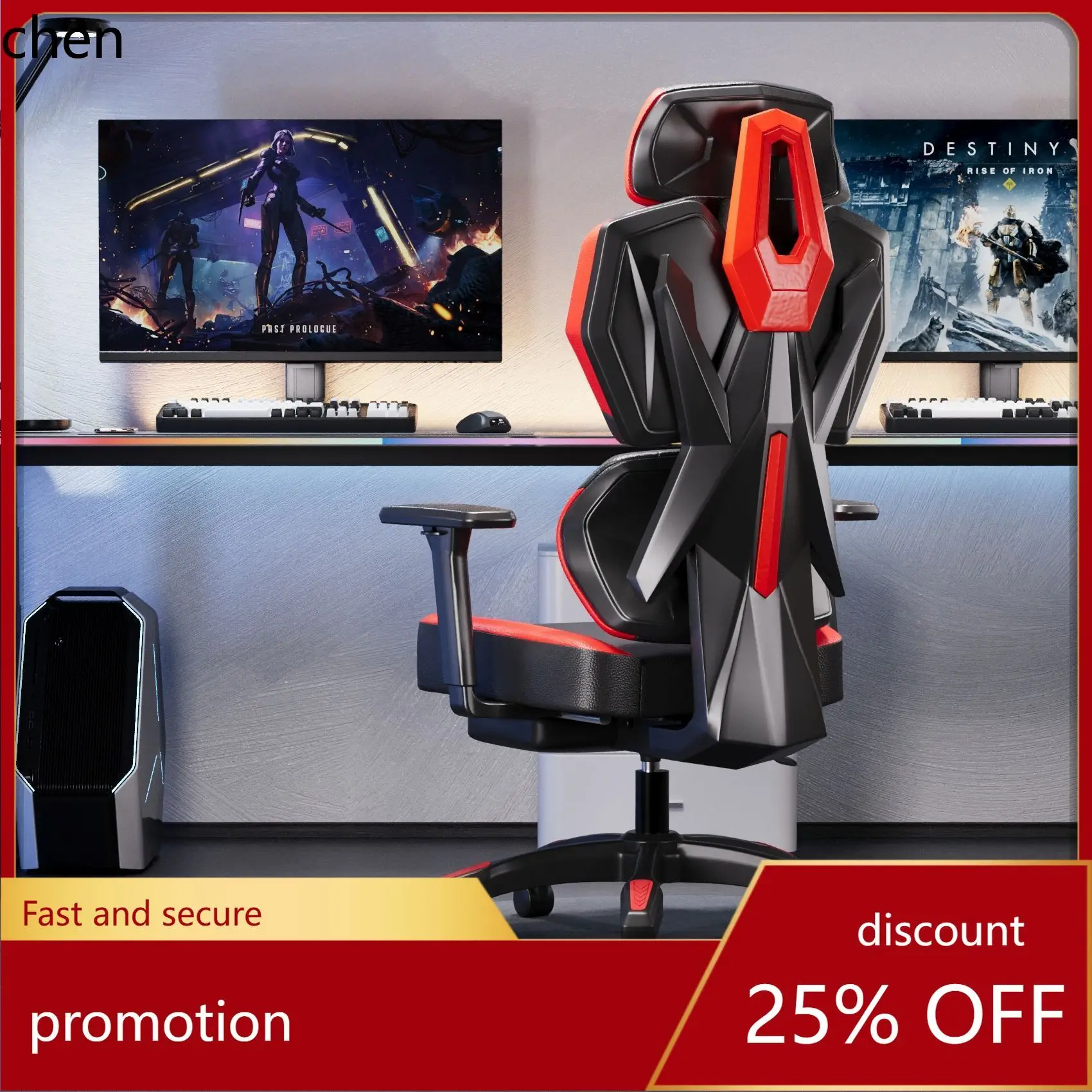 

CZ Gaming Chair Ergonomic Computer Chair for Home Use, Comfortable for Long Sitting, Reclining