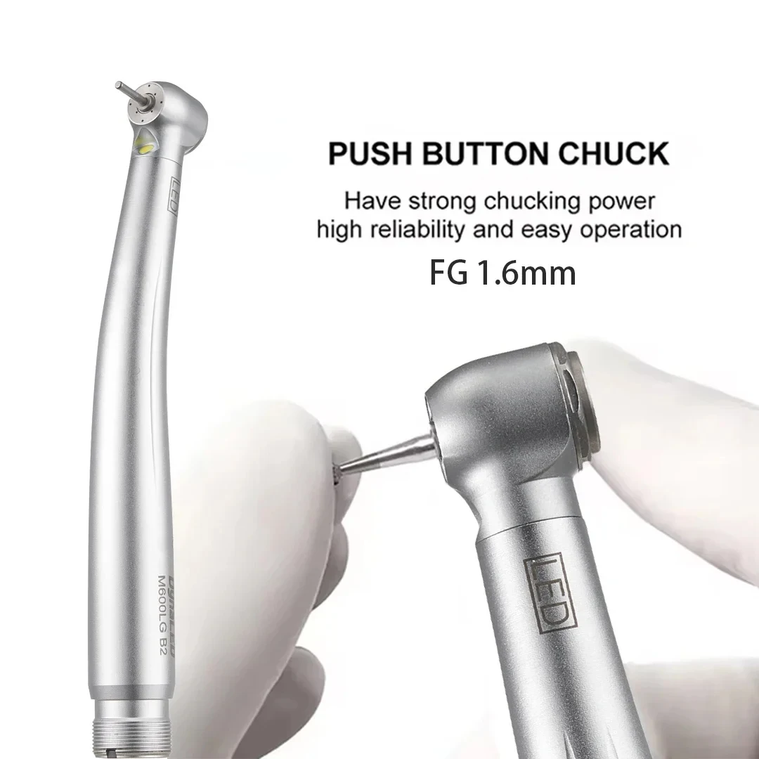 LED Dental Handpiece High Speed Push Button 3 Water Spray Light Ceramic Bearings Dentistry Tips Air Turbine High Rotation Pens