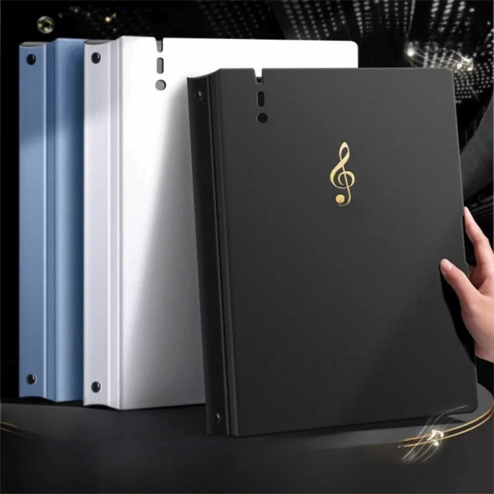 

Paper File A4 Sheet Music Folder Spiral Waterproof Document Organizer Index Post Ring buckle Music Score Binder Piano Players
