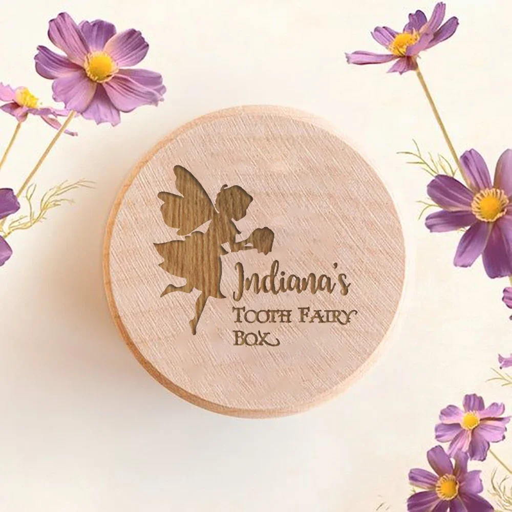 Personalised Baby Wooden Tooth Box Custom Kids Name Milk Teeth Storage Collect Teeth Umbilical Save Gift Engraved Keepsake Boxes