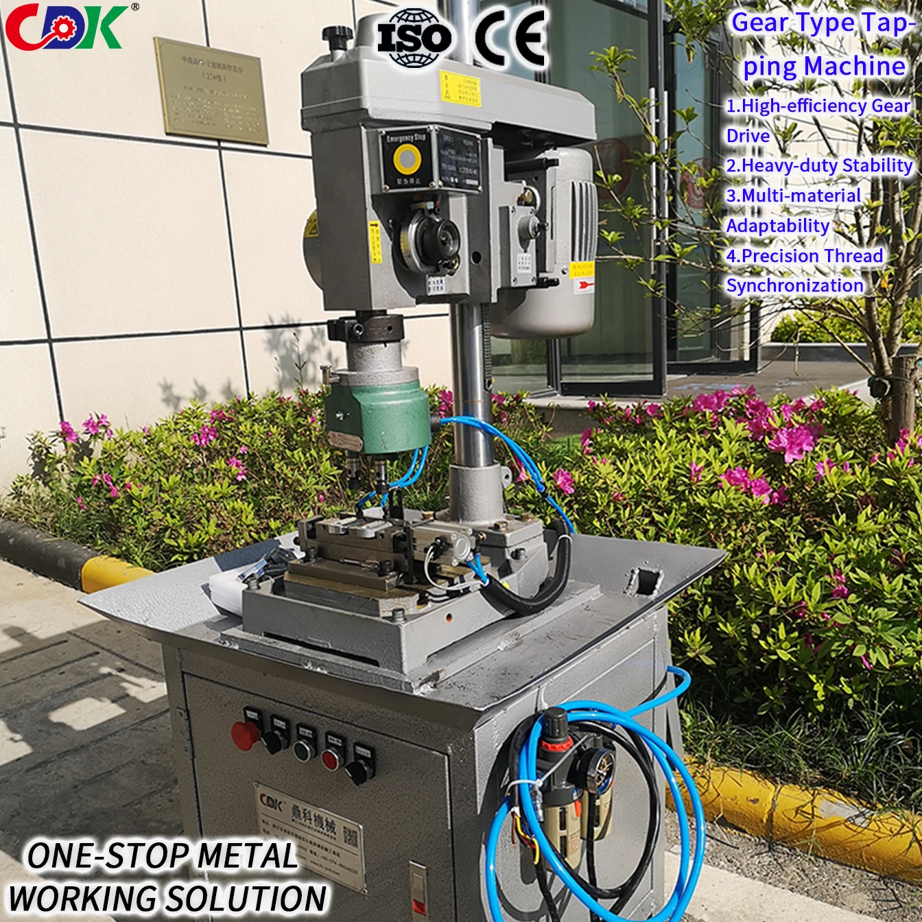

CE Certified Automatic Gear Type Pitch Controlled Tapping Machine for All Kinds of Die-casting and Aluminum Alloy Products