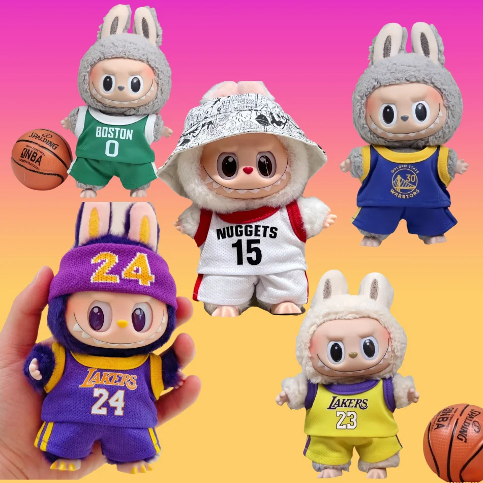 Ropa de muñeca Mini Labubu de 17cm, accesorios para baloncesto, ropa de Playe, Idol V2 Idol, regalo de ropa de atleta
