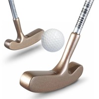 Factory Wholesale Adult and Child Practice Portable Mini Golf Putter Club Zinc Alloy Double Sided Mini Golf Putter