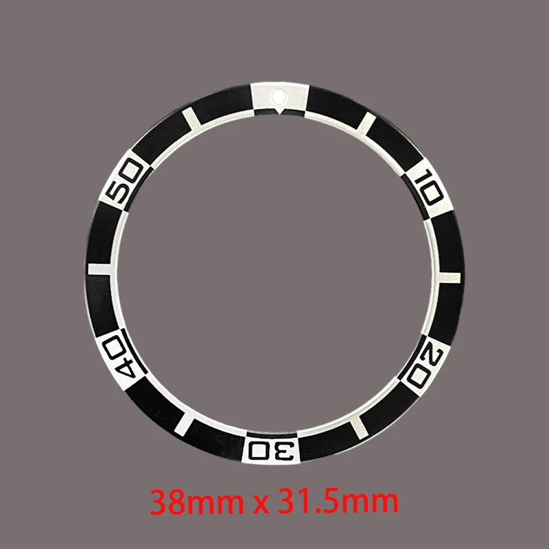 38 mm x 31,5 mm flacher Aluminium-Uhrenlünetten-Einsatzring, passend für SKX007 SKX009 SRPD-Gehäuse, NH36 NH35-Uhrwerk, Herren-Uhrenring, Refit-Teile – Detail 8