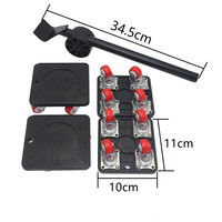 500KG Heavy Duty Furniture Lifter Transport Mover Lifter Slides Wheel Easy Furniture Mover Tool Set Wheel Roller Bar Hand Tools